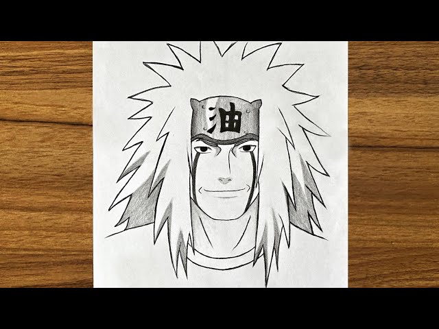 How to draw Jiraiya step by step || How to draw anime || Easy drawing ideas for beginners class=