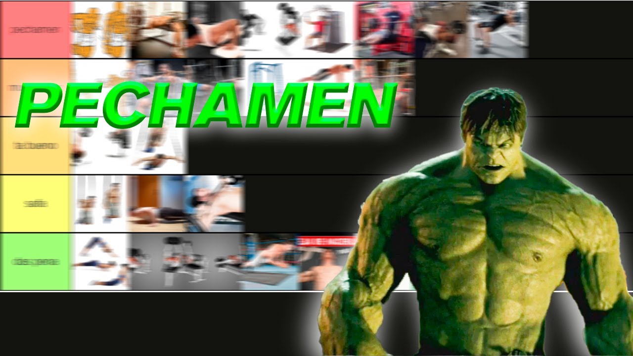 TIER LIST de ejercicios para PECHO ¿Cuál es el MEJOR?