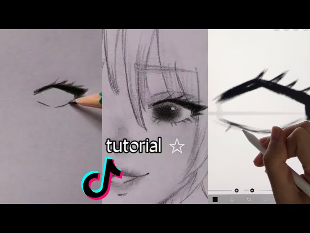 como desenhar um olho simples de anime｜Pesquisa do TikTok