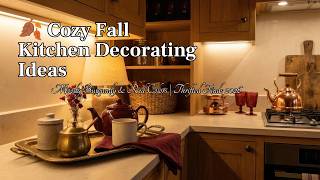 🍂 Cozy Fall Kitchen Decorating Ideas 2026 | Moody Burgundy, Deep Red & Vintage Thrifted Finds