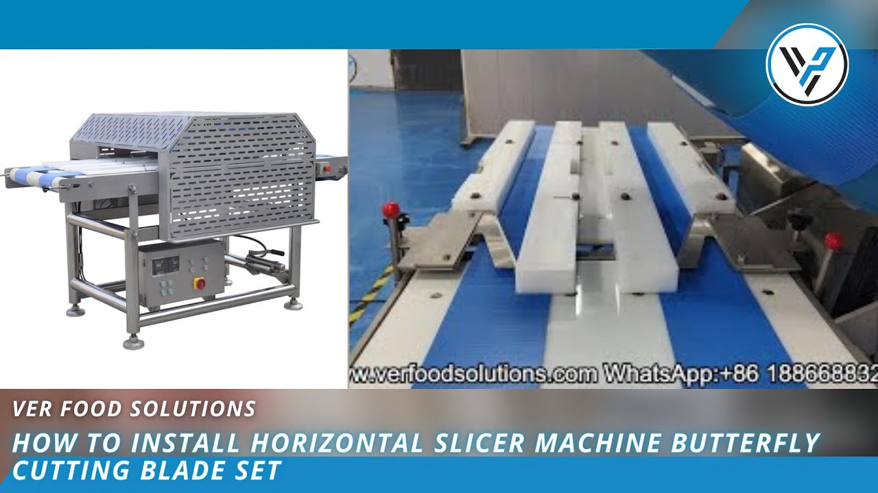 How To Install Horizontal Slicer Machine Butterfly Cutting Blade Set ...