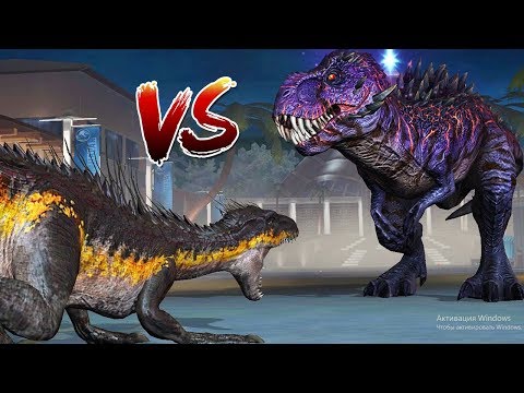 Видео: Индоратор против Тираннозавра Омега 09 Jurassic World The Game