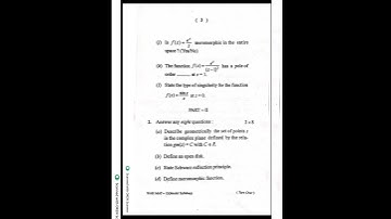 Six Semester Math Honours core13Complex Analysis Question paper Under the Berhampur University 2022