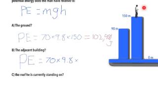 Physics Lesson - Work, Power, & Energy - Potential Energy (Sample Problem)