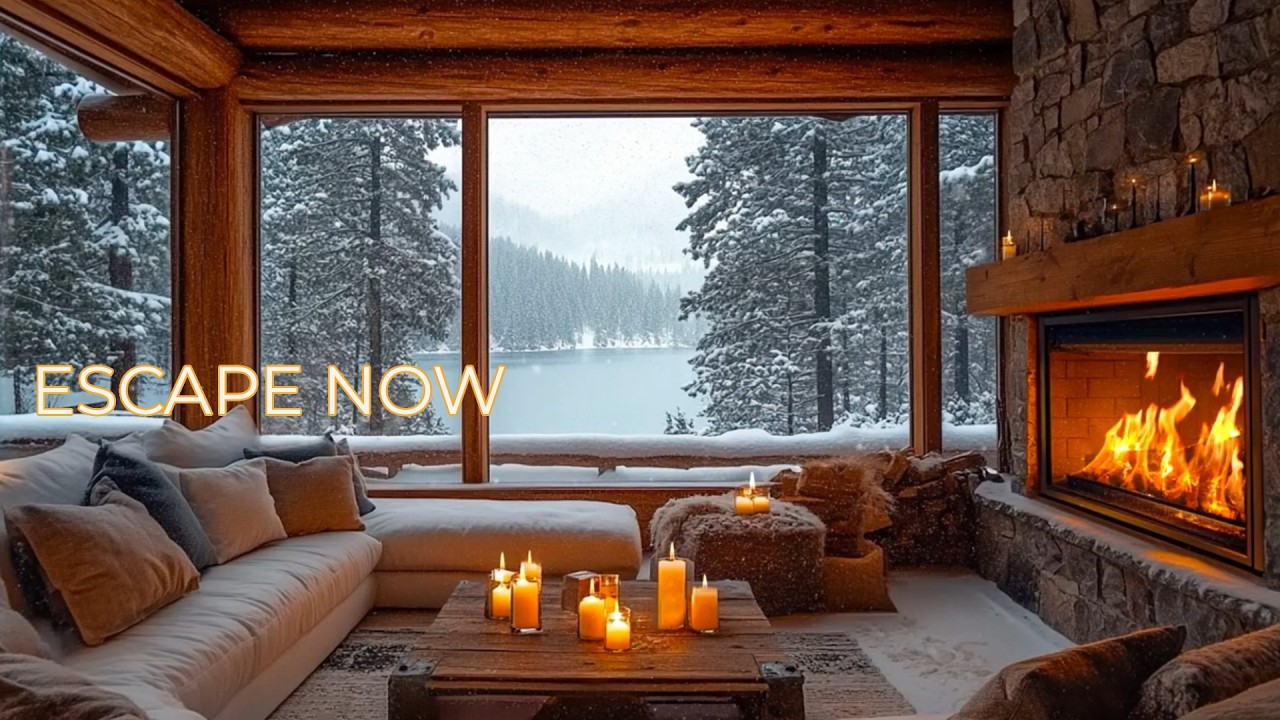 ❄️🧘 Ultimate Winter Escape | Relaxing Piano & Fireplace Sounds | Deep Healing for Anxiety Relief