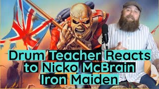 Drum Teacher Reacts to Nicko Mcbrain - The Trooper - Iron Maiden - Episode 127