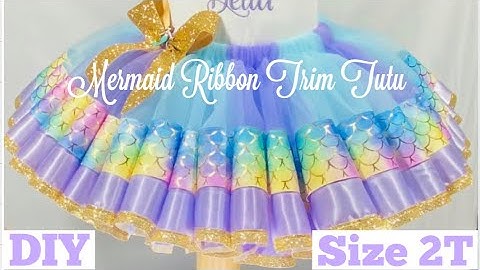Easy Ribbon Trim Tutu/ 2T Mermaid Tutu
