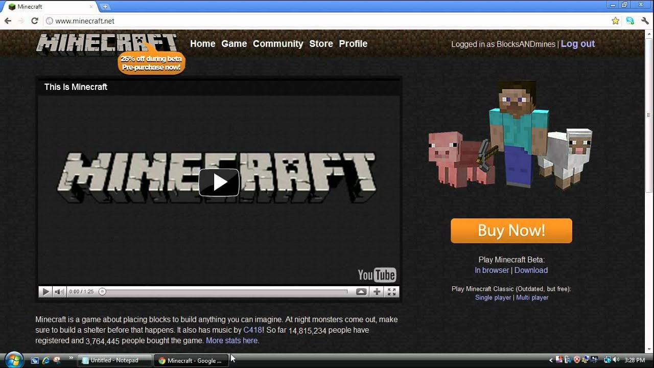 How to play Minecraft for free and without download