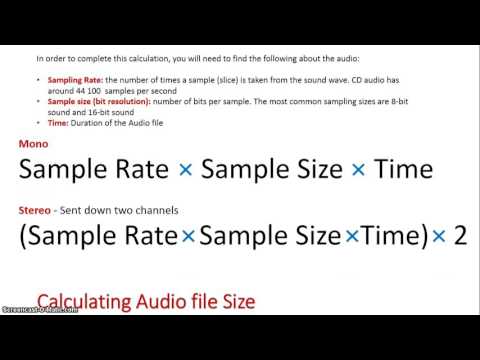 Calculations: Audio File Size