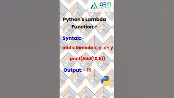 Lambda Function in Python|ABM Edutech|Python  #abmedutech