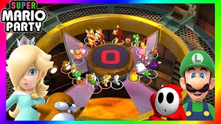 Super Mario Party Minigames Rosalina vs Monty mole vs Shy Guy vs Luigi