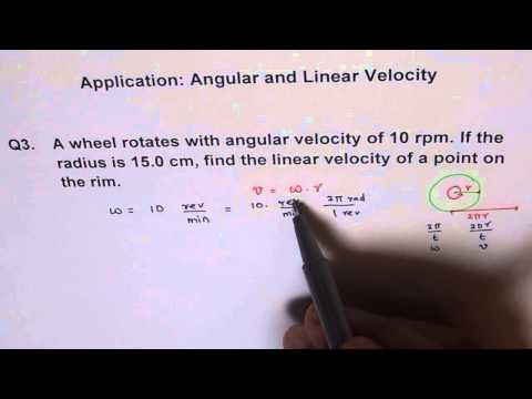 Application: Distance travelle by Point on Rim Radian Measurements Angular Velocity