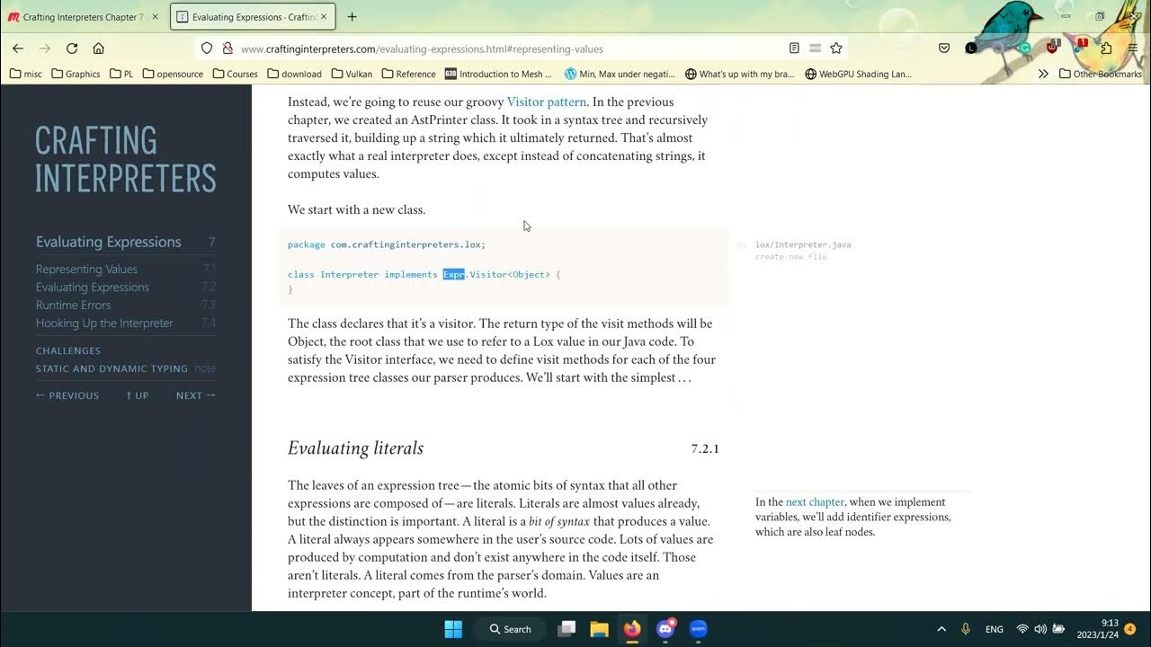 Programming languages virtual meetup crafting interpreters chapters