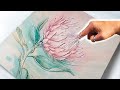 UNBELIEVABLE Protea Flower Art made with EASY Paste - You can try this!! | AB Creative Tutorial