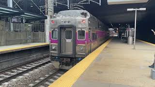 MBTX 1829 trails on a Franklin Line train at Ruggles