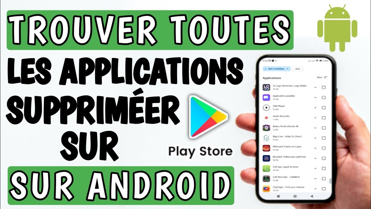 Comment Trouver Les Applications Supprimer Sur Play Store