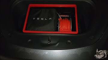 2022 Long Range Tesla Model Y Front Trunk Frunk Emergency Supplies and Tools for Charging