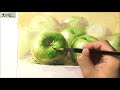 Watercolor still life Painting - Green apples / 초록 사과 수채화. 정물수채화