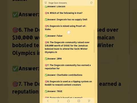   Binance DOGE Quiz Answers Learn And Earn Doge Quiz Today