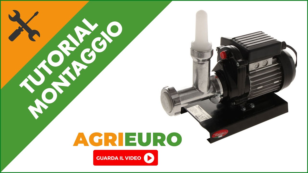 Torchio per pasta elettrico Reber 450W, guida rapida al montaggio