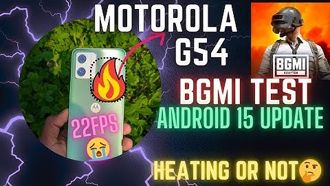 (After Android 15 update gaming test BGMl) (Moto g54 shocking result😳)
