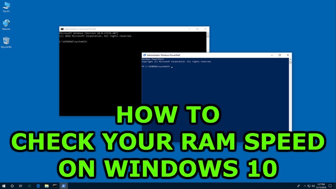 Check Ram Speed in for Windows 10,8,7 -