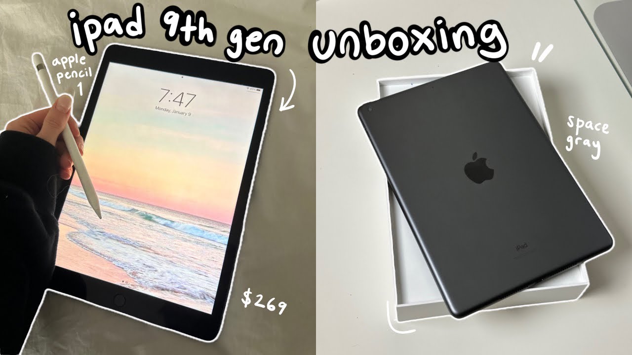 iPad 9th Generation + Apple Pencil Unboxing 📦 | best iPad in 2023