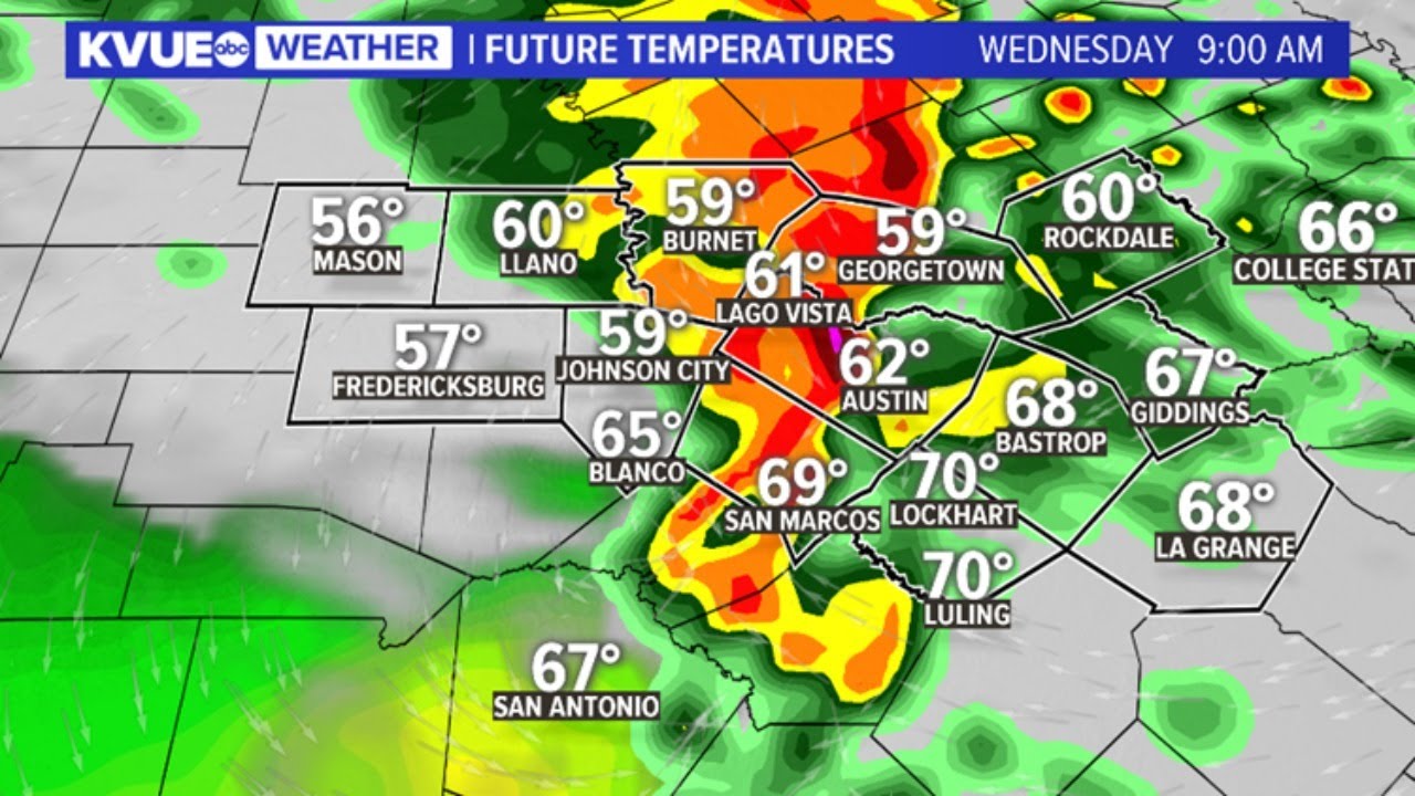 Austin Weather Radar Shows Thunderstorms In Central Texas Kvue