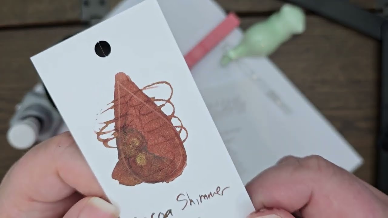 Cocoa Shimmer Ink Review Diamine Fountain Pen Ink