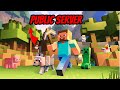 PUBLIC SERVER MINECRAFT LIVE IN HEROBRINE SMP | MY FIRST MINECRAFT GAMEPLAY