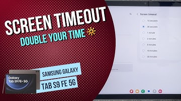 Samsung Galaxy Tab S9 FE 5G - How to change Screen Timeout • 📱 • 🔆 • ⏱ • Tutorial