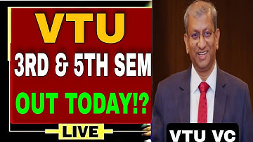 VTU 5TH SEM EXAM RESULT TODAY/VTU 5TH SEM RESULT/VTU 3RD SEM RESULT/VTU UPDATE TODAY 2025/VTU 3RD