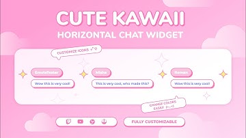 Kawaii Horizontal Twitch Chat Widget for StreamElements & OBS Studio