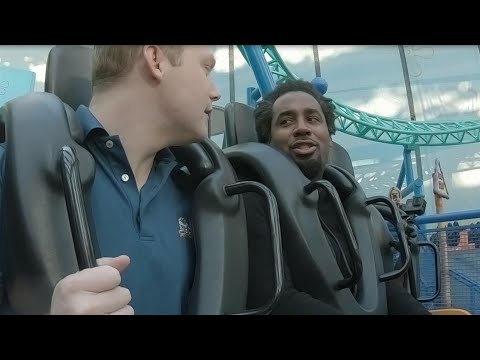 Dhani Jones gives Super Bowl analysis while on roller coaster video thumbnail