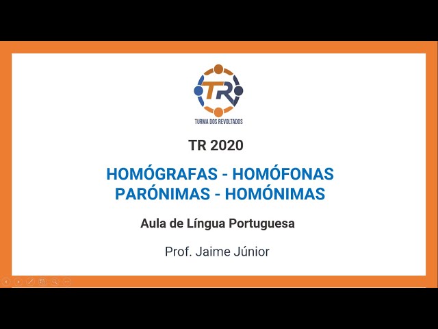 Homônimos homófonos aula 5