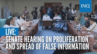 Senate hearing on Proliferation and Spread of False Information or ‘Fake News'