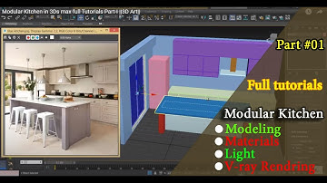Modular Kitchen in 3Ds max full Tutorials Part-I ||3D Art||
