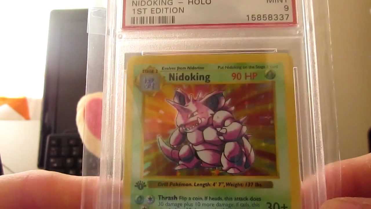 1st Edition Base Set Shadowless Holo Pokemon Cards Graded PSA Mint 9 ...