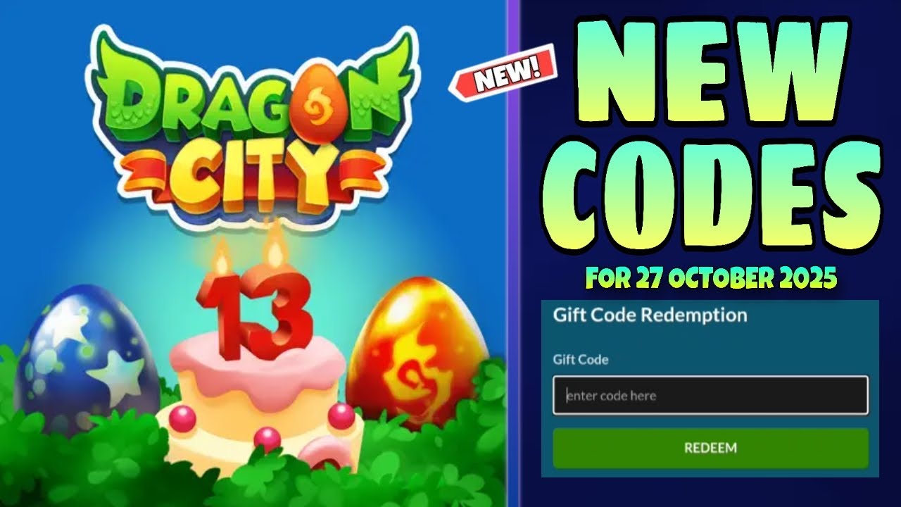 *Новые* коды Dragon City от 27 октября 2025 г. || Как использовать код || Подарочные коды Dragon ...