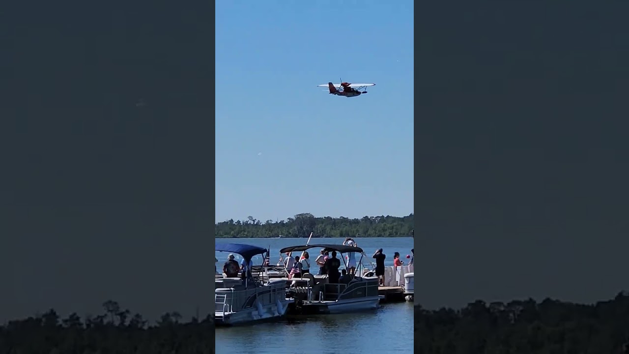 Sea Planes having a coconut toss 