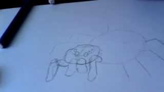 Как нарисовать паука поэтапно.(Спасибо за просмотр ◅ ····· Извините пожайлуста за качество этого видео,в следующий раз поста..., 2014-08-07T14:26:54.000Z)