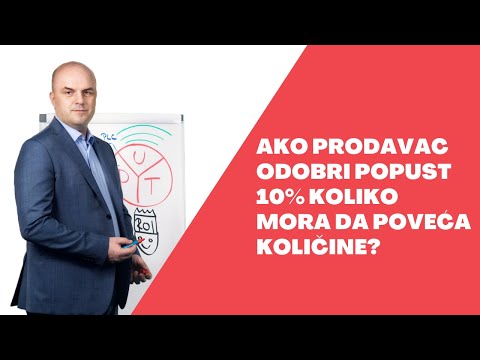 Ako prodavac odobri popust od 10% koliko mora da poveća količine?