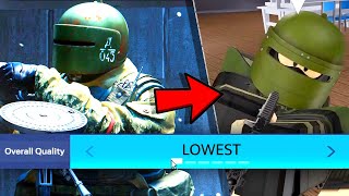 SIEGE but on THE LOWEST GRAPHICS SETTINGS