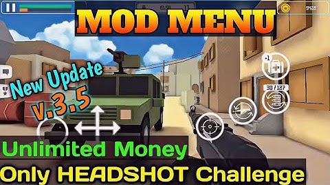 ONLY HEADSHOTS CHALLENGE - H&S Block Gun Mod Menu Apk 3.5 (Unlimited Money) | Block Gun Mod Apk