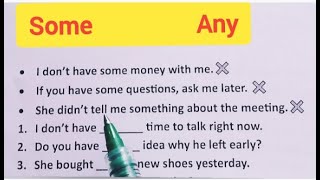 English Grammar Exercise: SOME vs ANY | Easy English Quiz + Grammar Mistakes