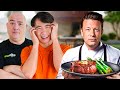 I forced UNCLE ROGER to review Jamie Oliver Steak!