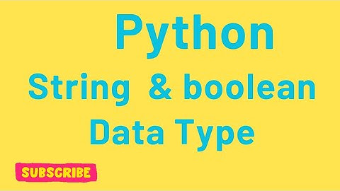 Python String and Boolean Data Types Explained | Python for Beginners