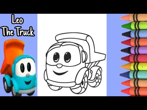 Leo The Truck 🚒the colour song,learn how to colour Leo truck for kids ...