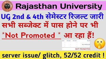 Rajasthan university result 2025 not promoted issue | rajasthan university semester result 2025