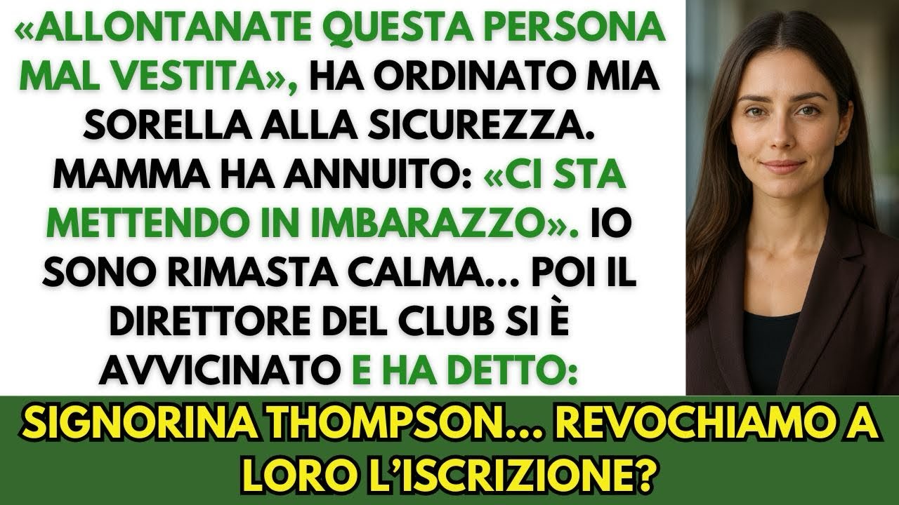Mia sorella ha provato a farmi cacciare dal suo club… poi la sicurezza mi ha chiamata “signora”.